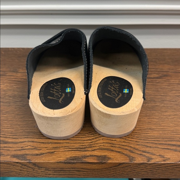 Lotta From Stockholm Black Leather Clogs Sz 42! - Picture 3 of 6